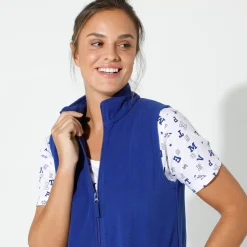 Fleece jasje met rits, zonder mouwen