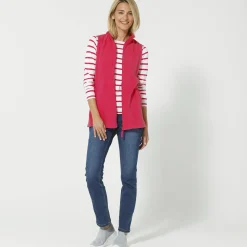 Fleece jasje met rits, zonder mouwen
