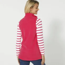 Fleece jasje met rits, zonder mouwen