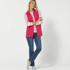 Fleece jasje met rits, zonder mouwen