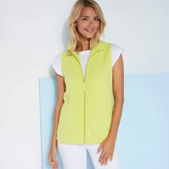 Fleece jasje met rits, zonder mouwen
