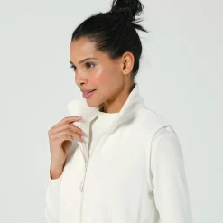 Fleece jasje met rits, zonder mouwen
