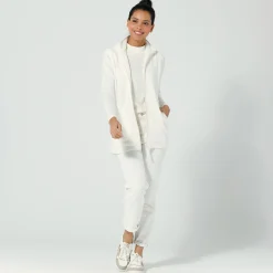 Fleece jasje met rits, zonder mouwen