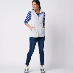 Fleece jasje met rits, zonder mouwen