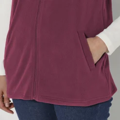 Fleece jasje met rits, zonder mouwen