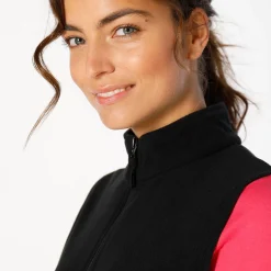 Fleece jasje met rits, zonder mouwen