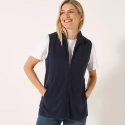 Fleece jasje met rits, zonder mouwen