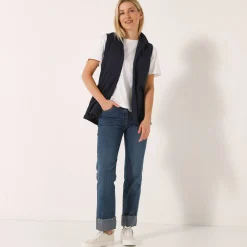 Fleece jasje met rits, zonder mouwen