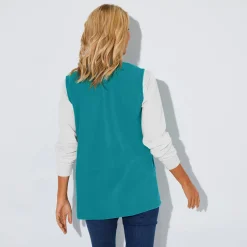Fleece jasje met rits, zonder mouwen