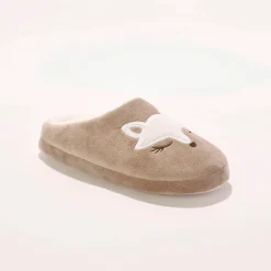 Fleece muiltjes met vossenborduursel