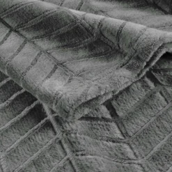 Fleeceplaid met reliëf en pluche gevoel