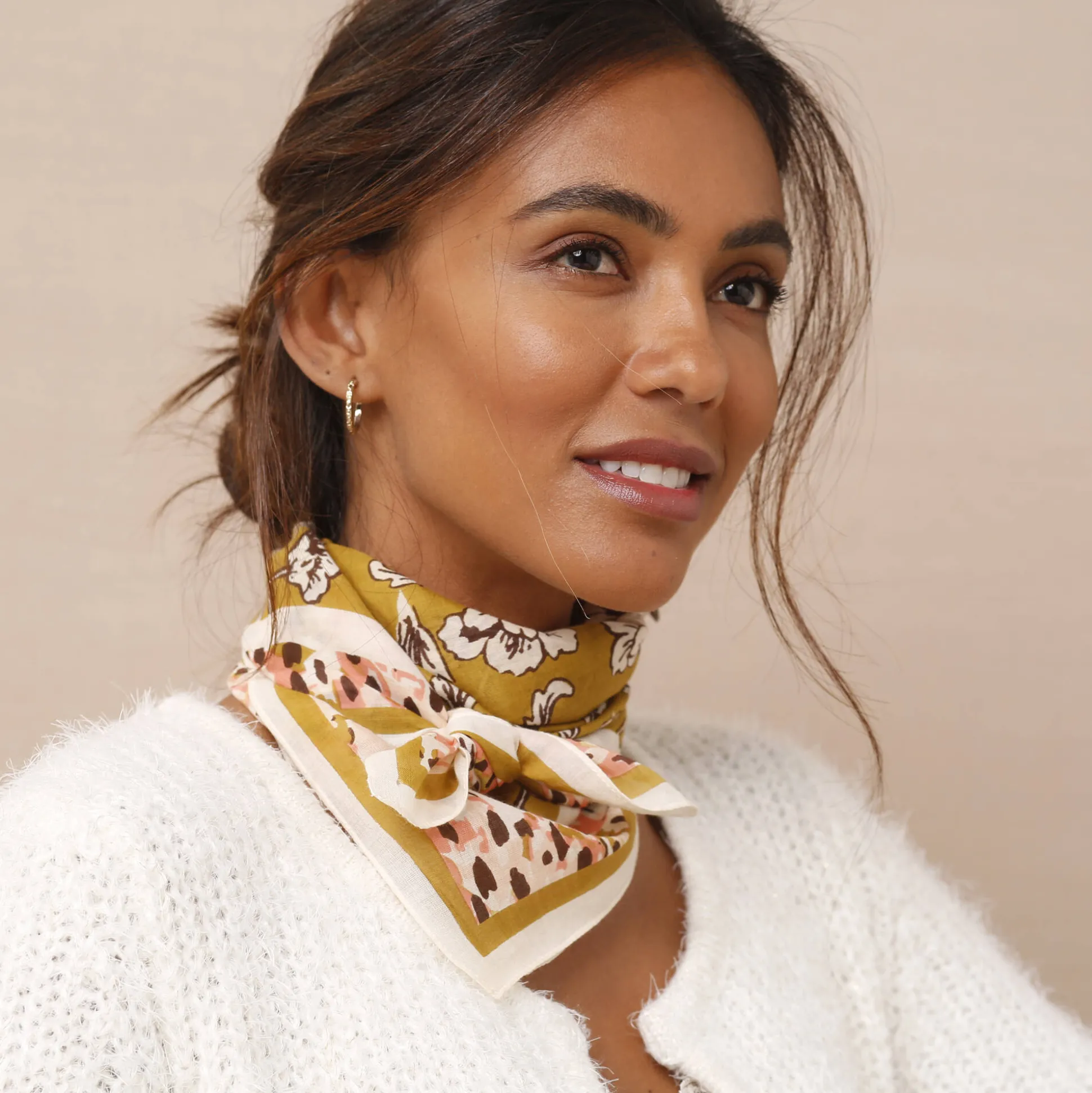 Foulard in katoen met Indische print