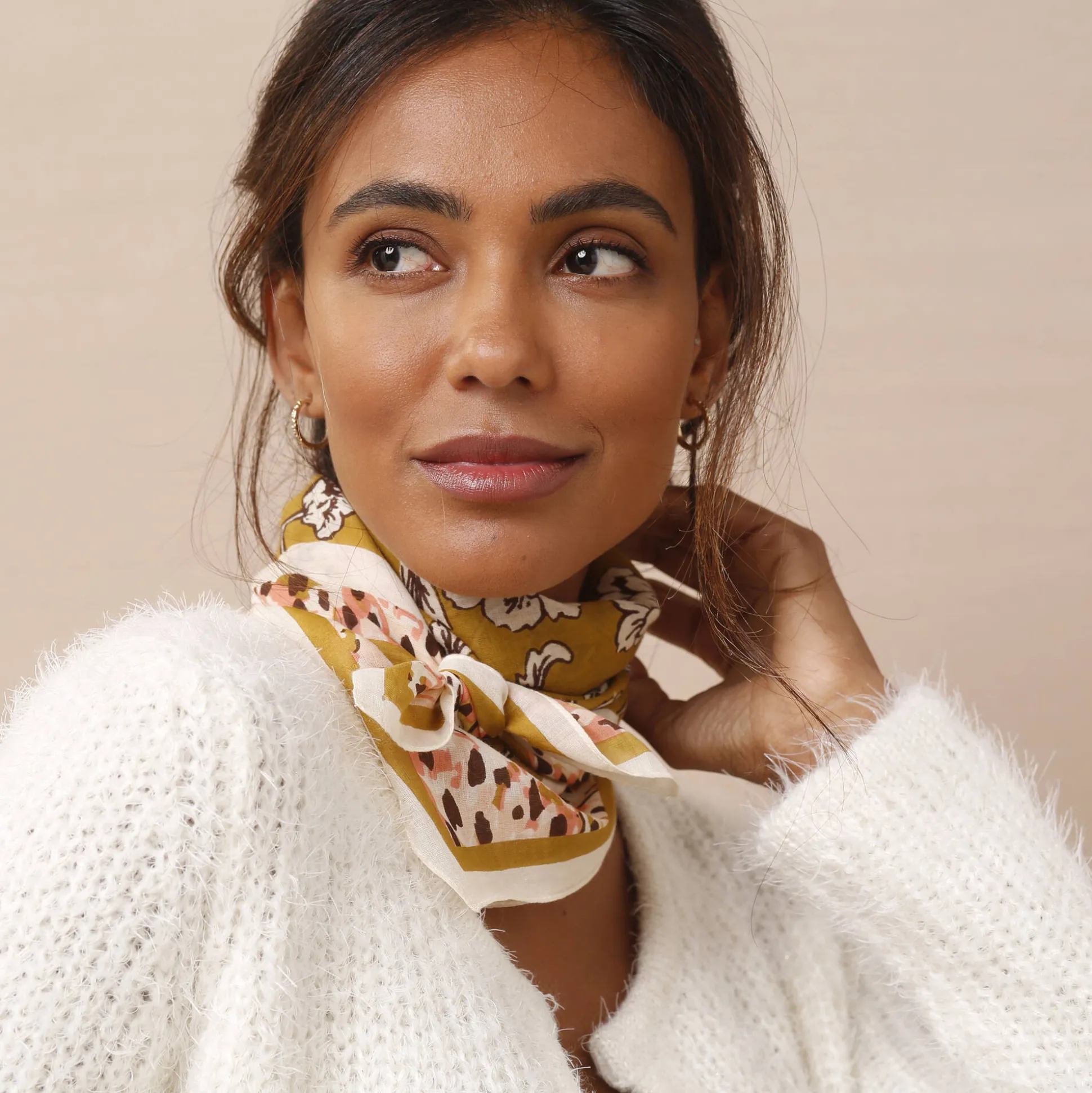 Foulard in katoen met Indische print