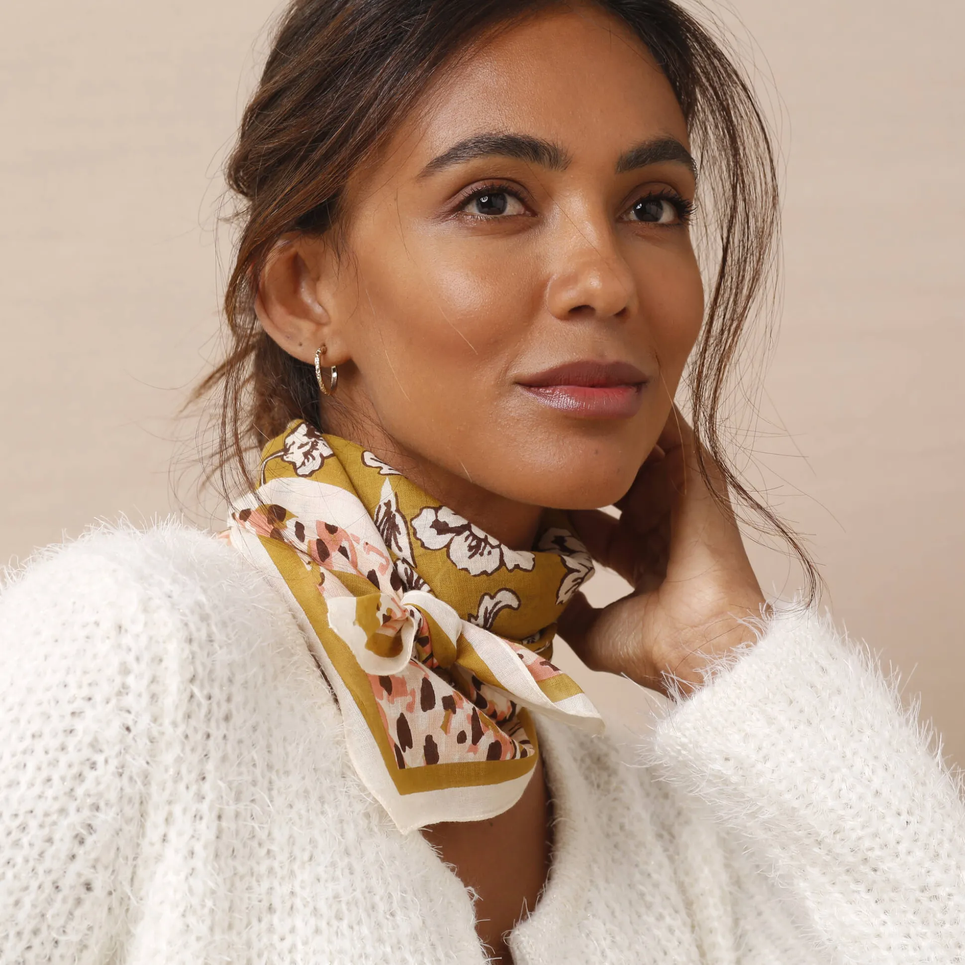 Foulard in katoen met Indische print