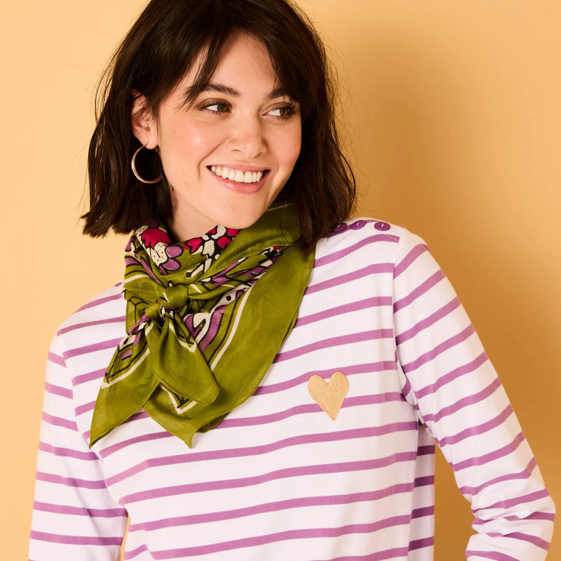 Foulard met Indische bloemenprint