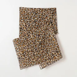 Foulard met luipaardmotief, katoenvoile