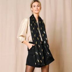 Foulard met pluimmotief