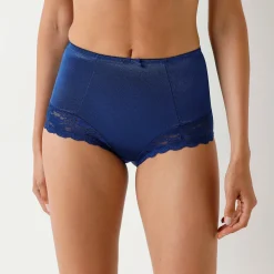 Gaineslip in glanstricot en kant Avila - set van 2