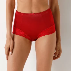 Gaineslip in glanstricot en kant Avila - set van 2