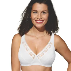 Geborduurde beha zonder beugels "Cross Your Heart Coton" van Playtex® - set van 2