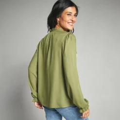 Geborduurde bloes, viscose