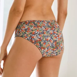 Geborduurde slip in katoen Olbia met bloemenprint - set van 2