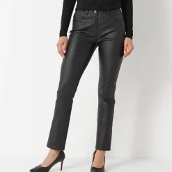 Gecoate rechte broek