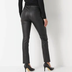 Gecoate rechte broek