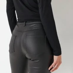 Gecoate rechte broek