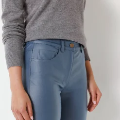 Gecoate rechte broek