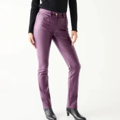 Gecoate rechte broek