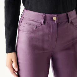 Gecoate rechte broek