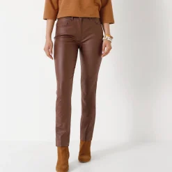 Gecoate rechte broek