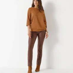 Gecoate rechte broek