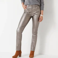 Gecoate rechte broek