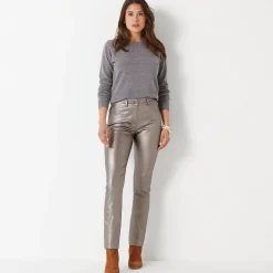 Gecoate rechte broek