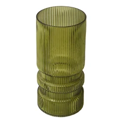 Gegroefde vaas in glas