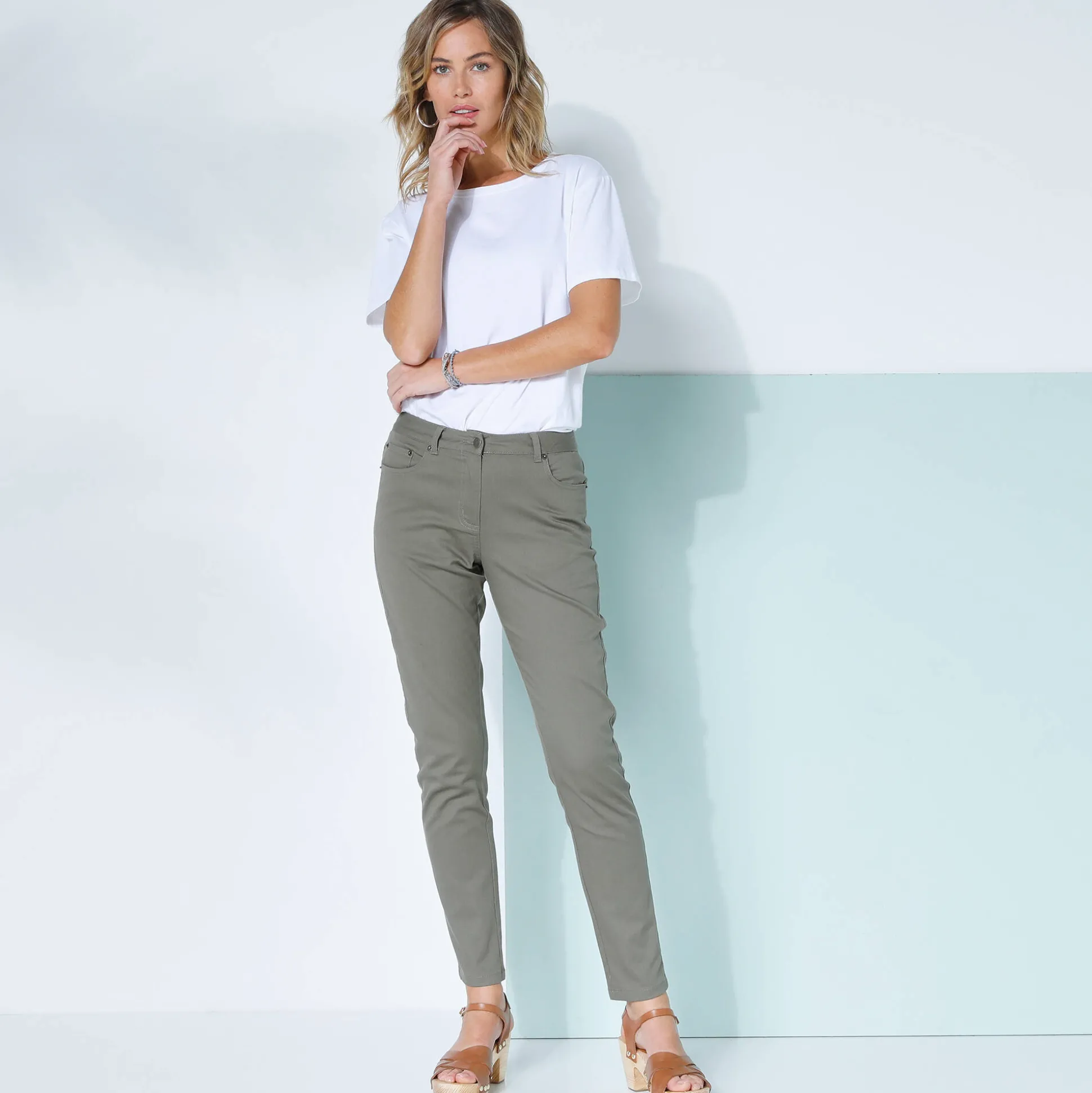 Gekleurde smalle jeans