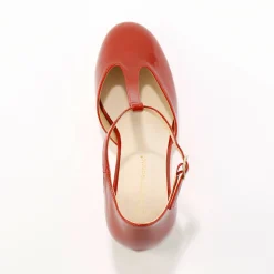 Gelakte saloméschoenen met hak