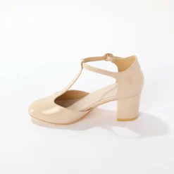 Gelakte saloméschoenen met hak