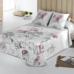 Gematelasseerd deken met bloemprint