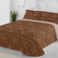 Gematelasseerde bedsprei met print Zebra