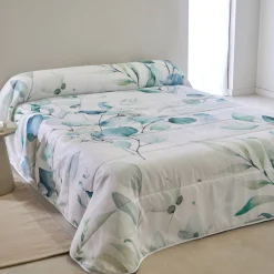 Gematelasseerde bedsprei Elyse, met bloemenprint