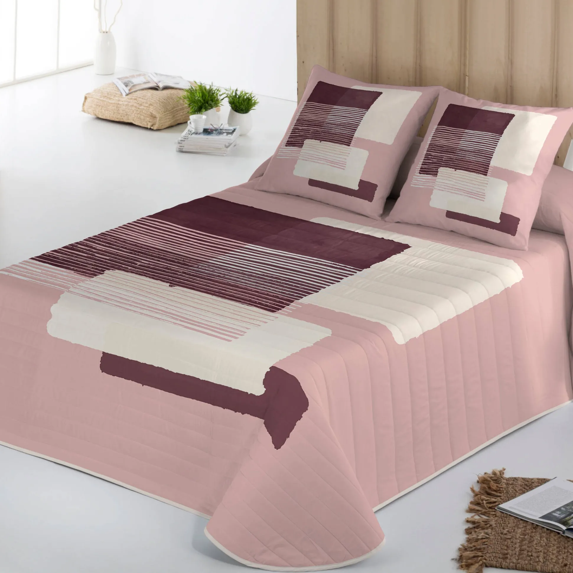 Gematelasseerde bedsprei met print Câline