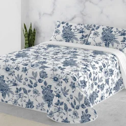 Gematelasseerde besprei met print Mona