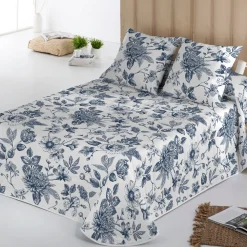 Gematelasseerde besprei met print Mona
