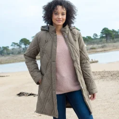 Gematelasseerde parka in microvezel
