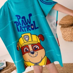 Gepersonaliseerde kinderbadponcho Paw Patrol®, katoenen badstof en velours - 320g/m²