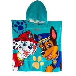 Gepersonaliseerde kinderbadponcho Paw Patrol®, katoenen badstof en velours - 320g/m²