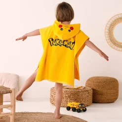 Gepersonaliseerde kinderbadponcho Pokémon®, katoenen badstof en velours - 280g/m2